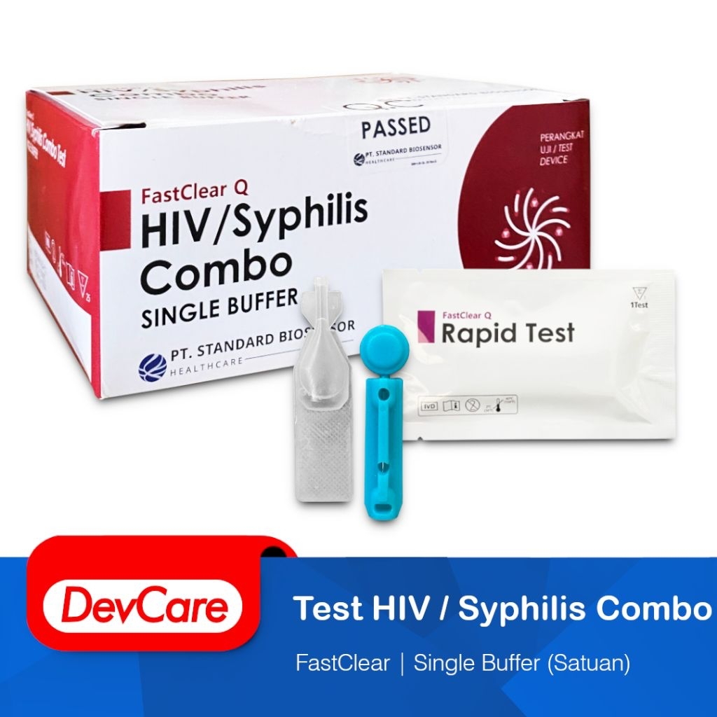 Cek HIV Syphilis Combo Rapid Tes HIV Sipilis Spilis FastClear Q Satuan