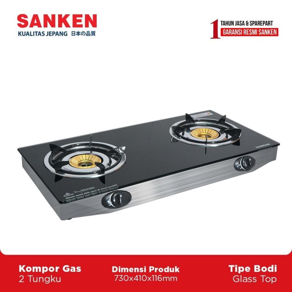 KOMPOR SANKEN SG369DX SG 369 SG-369 dx2 kompor gas 2 tungku kaca