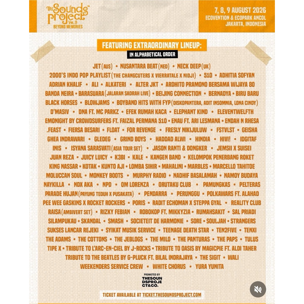 Tiket The Sound Project