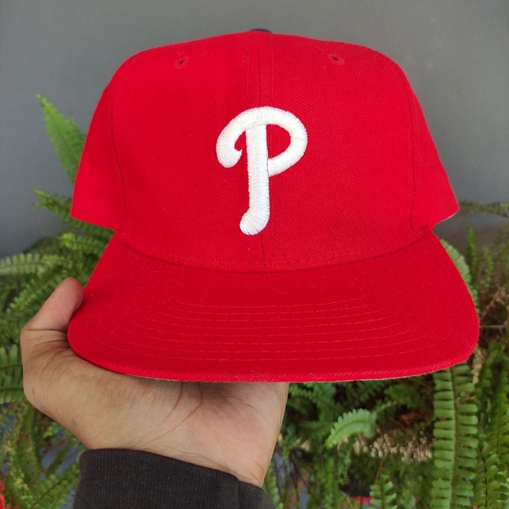 TOPI VINTAGE MLB PRO MODEL PHILLIES PAPER TAG WOOL