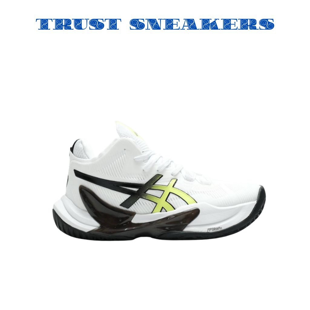 Sepatu Volly Asics METARISE 2 X Men's Shoes White Black Green