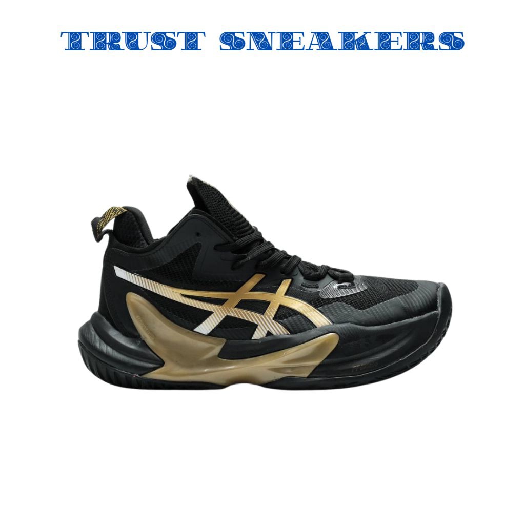 Sepatu Volly Asics METARISE 2 X Men's Shoes Black Gold