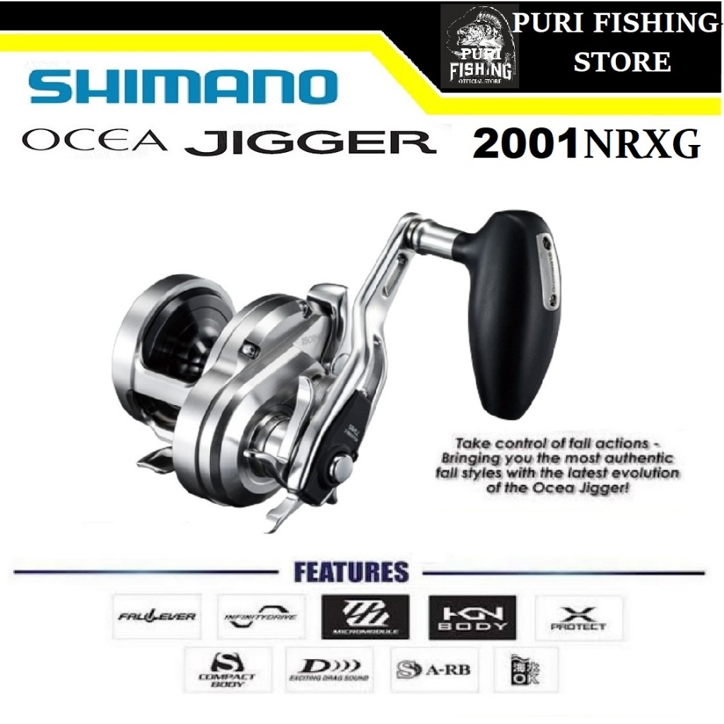 REEL OH SHIMANO OCEA JIGGER 2001NRXG - LEFT HANDLE