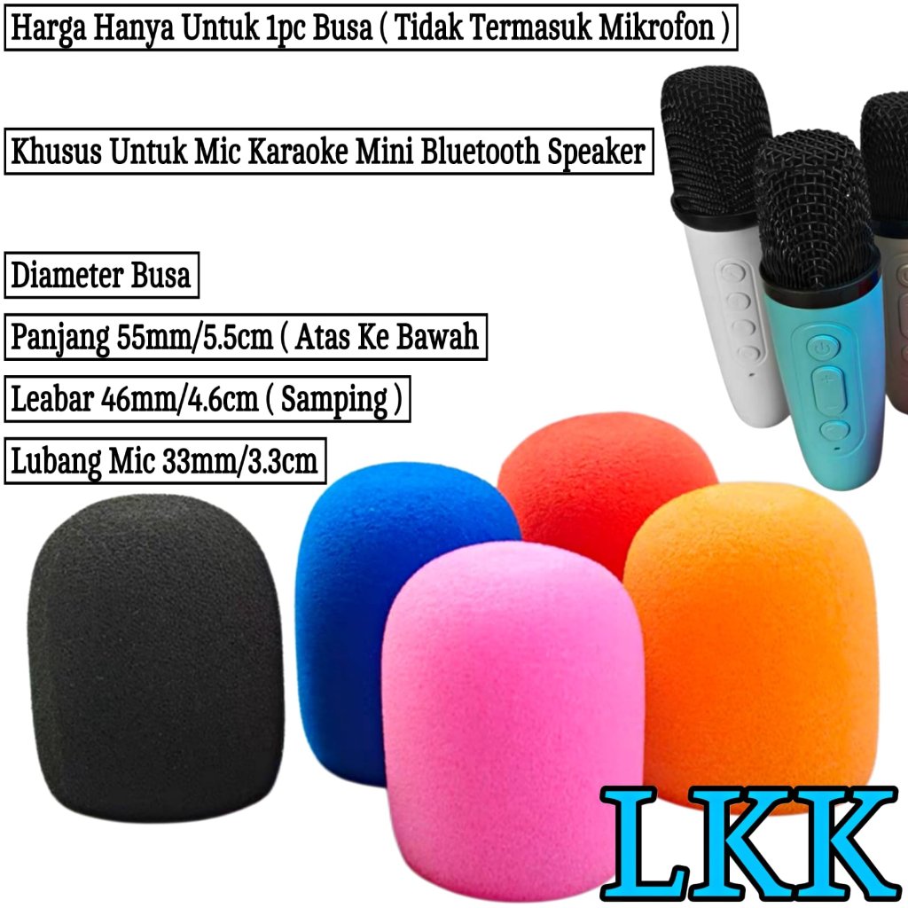 Busa Mini Mic Karaoke Bluetooth / Foam Microphone Karaoke Mini