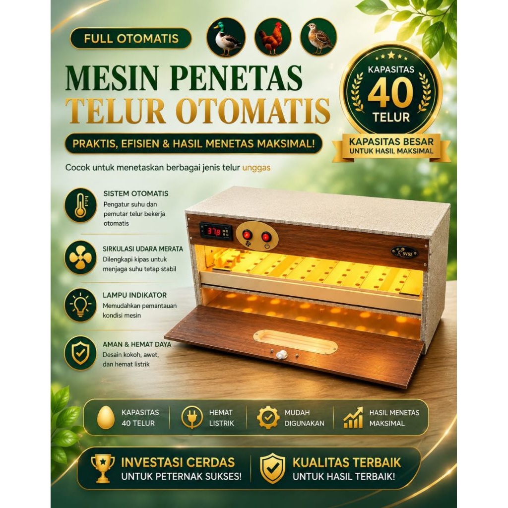 Mesin Penetas Telur Bebek Otomatis
