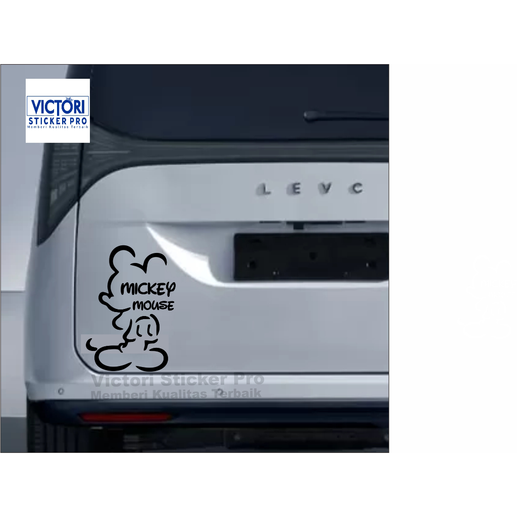CUTTING STICKER MOBIL KACA MOBIL MICKEY MOUSE BERDIRI LUCU MICKEY MOUSE TEGAP CUTE MICKEY MOUSE HADA