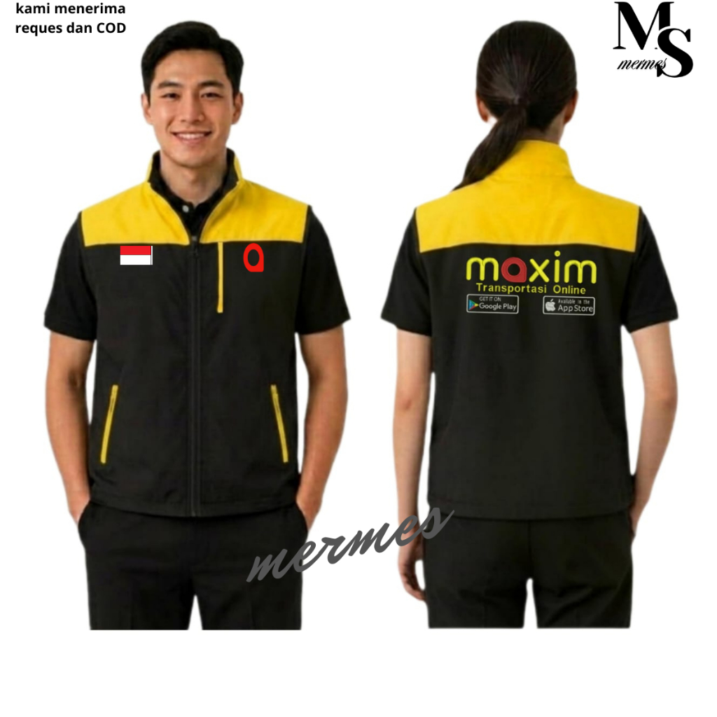 Rompi MAXIM | Rompi Driver MAXIM Kuning | Rompi Ojol MAXIM Transportasi Online