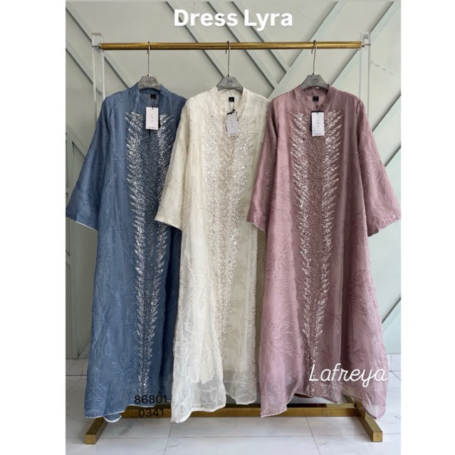 READY STOCK Dress lyra mouza merk lfy lafreya premium import bangkok bkk mewah