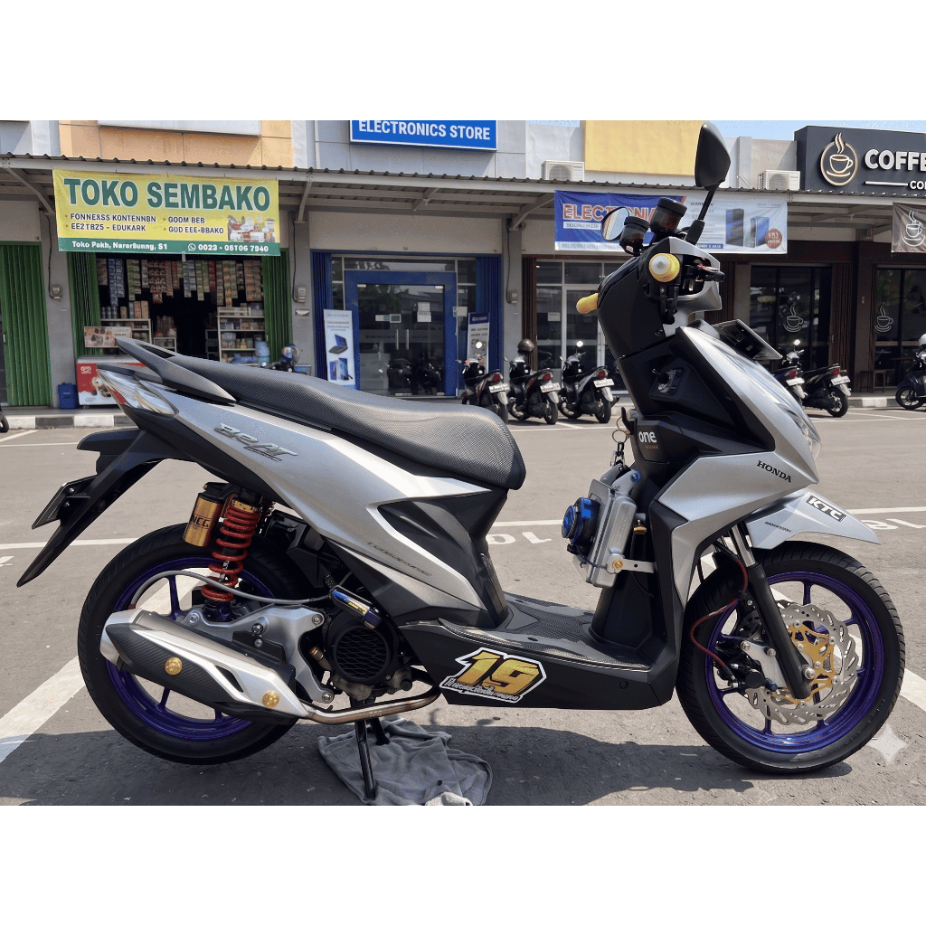 Arm custom BEAT GENIO SCOOPY 2020-SEKARANG carkam belakang double shock