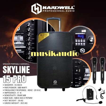 Speaker Portable Hardwell Skyline 15 Pro Original Speaker Portable Hardwell 15inch