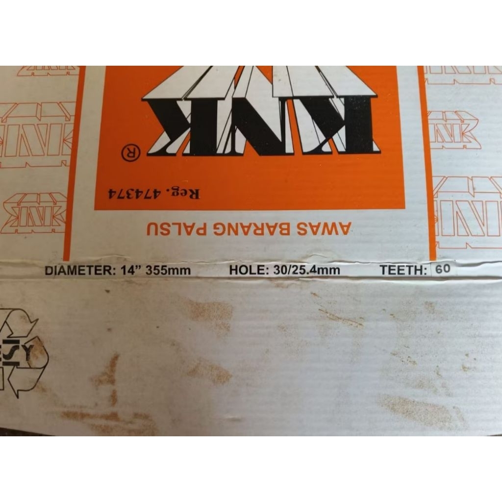 KNK Gergaji potong kayu 14 inch x 60 Teeth original KNK 355 x 60 Teeth