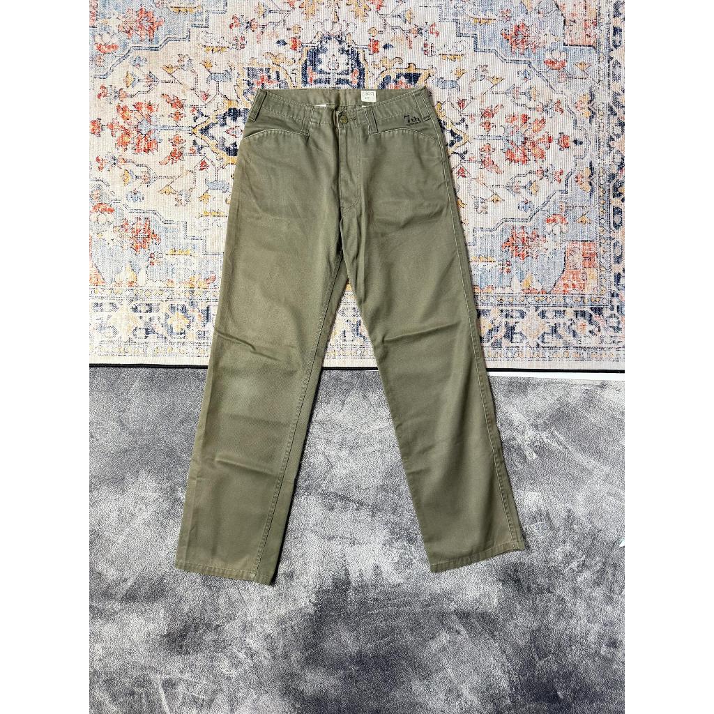 Ben Davis Chinos Pants 30 Hijau Army Celana Panjang Chino Kantor