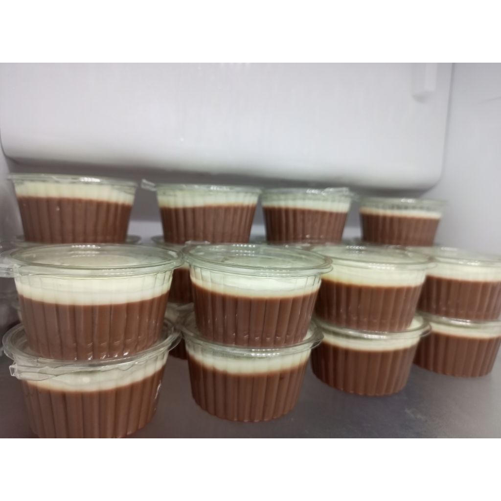 Puding coklat vla vanila