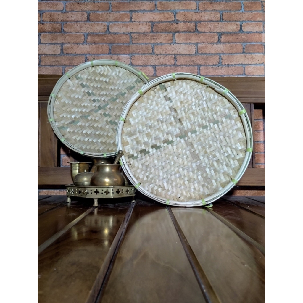 Tampah bambu 25cm/tambir/nyiru/nampan bambu/tampah murah/piring lalapan/tampah kecil/ ANYMN