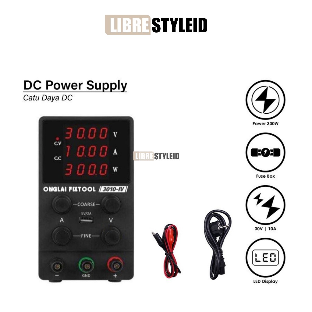 ONGLAI FIXTOOL 3010-IV Power Supply - Catu Daya 30V 10A Black Ori