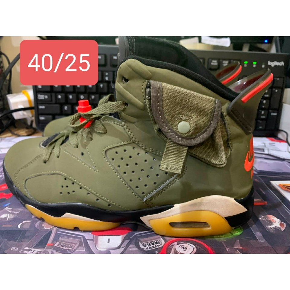 The Air Jordan 6 Retro Travis Scott "Medium Olive Style Code: CN1084-200 size 40/25