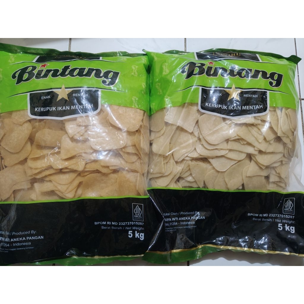 Krupuk Udang Bintang per pack 5kg
