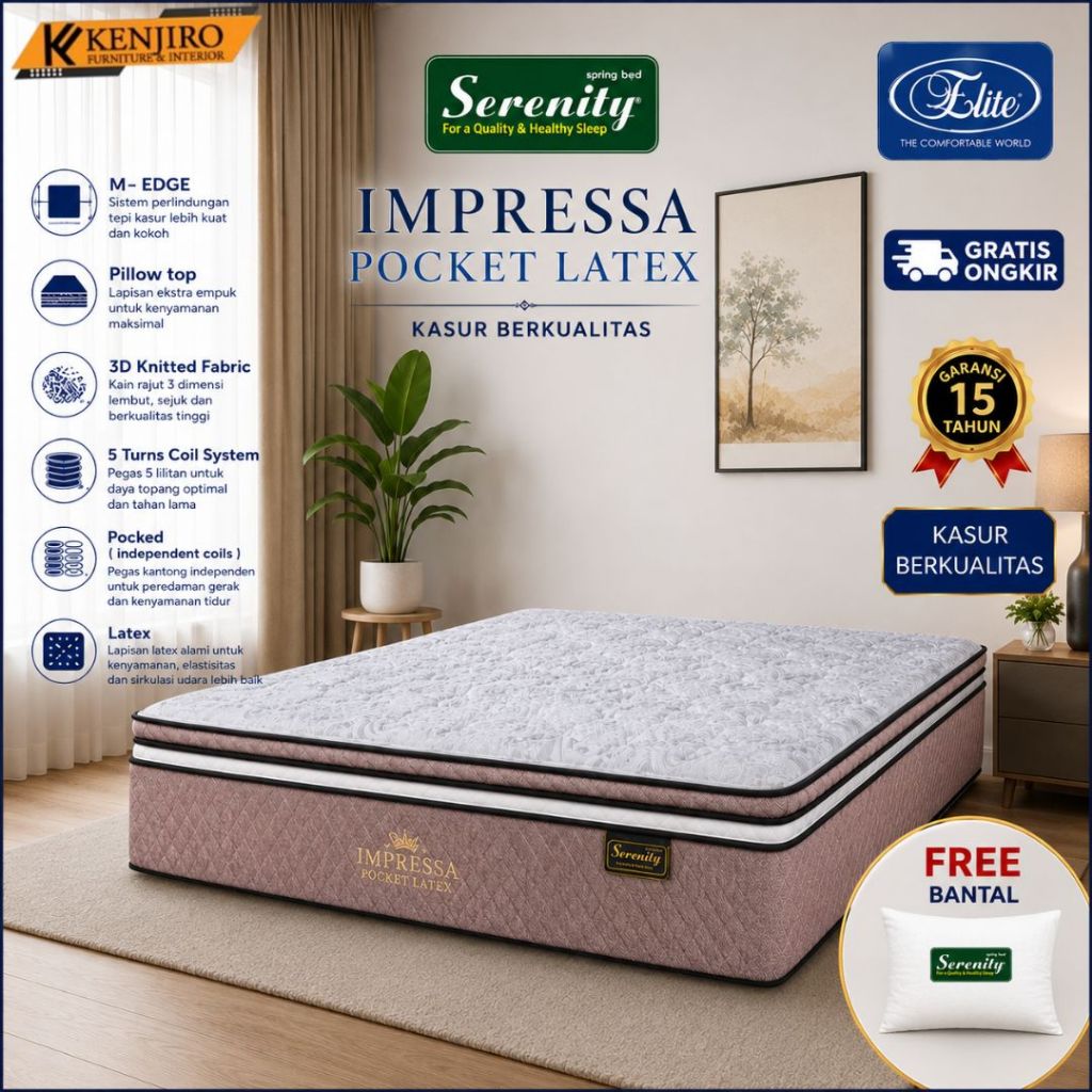 Kasur Springbed Serenity Impressa Pocket Latex