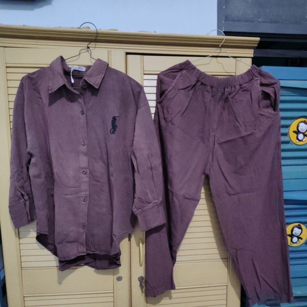 PL Setcel polo pemakaian pribadi LD 120 P 65 warna cokelat Mahogany