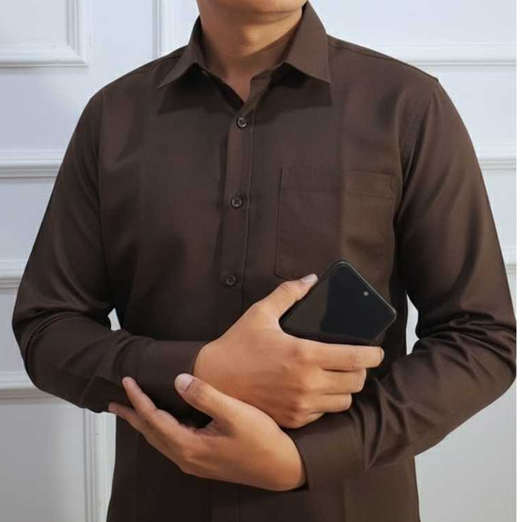 Kemeja Putih Pria Lengan Panjang Slimfit kemeja Polos Pria Katun Premium adem