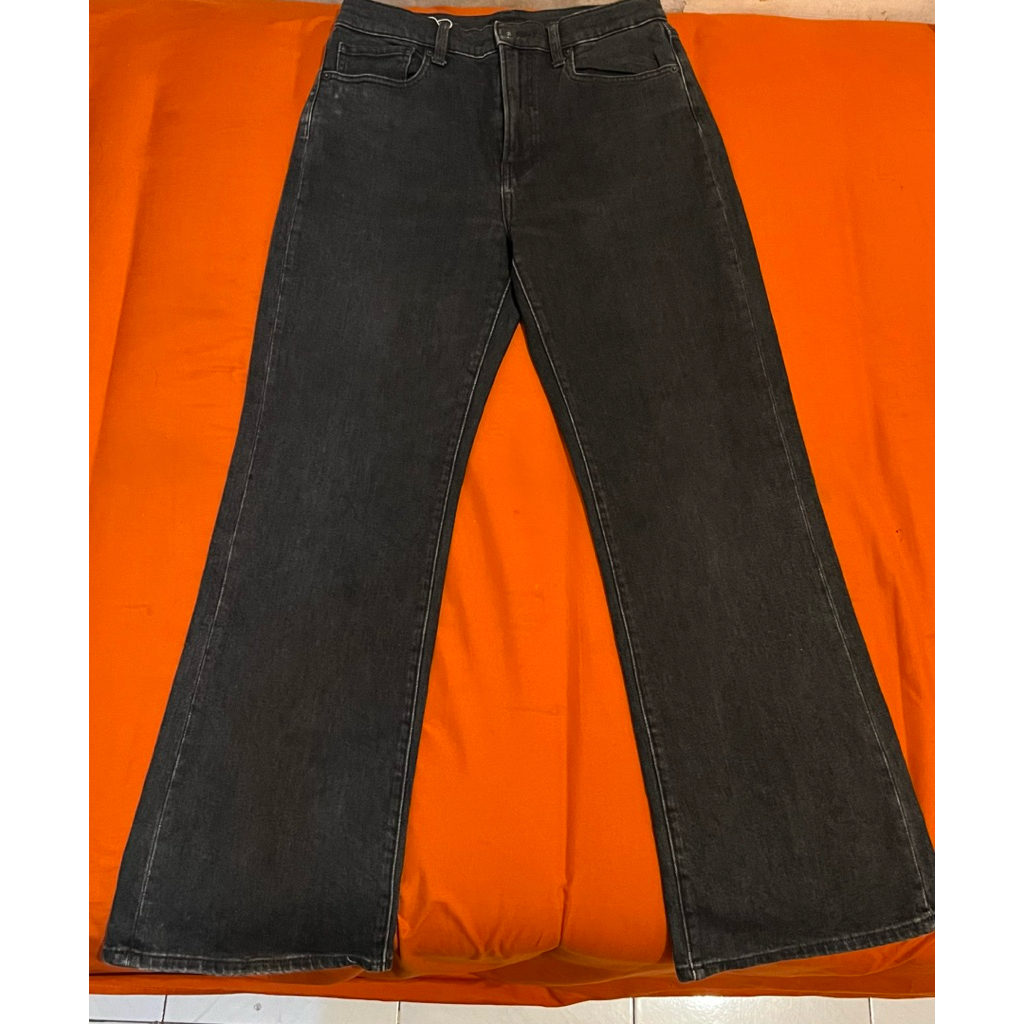 uniqlo black wash dark grey bf jeans size 28/29 pjg 100cm