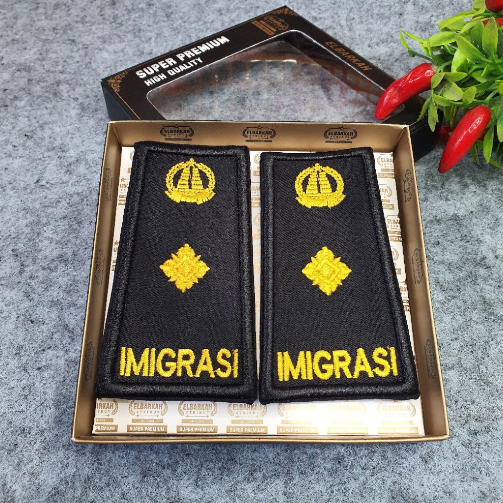 PANGKAT PDH IMIGRASI 3D FULL BORDIR TIMBUL TERBARU ATRIBUT KEMENIMIPAS / LAPAS / IMIGRASI / POLUSPAS