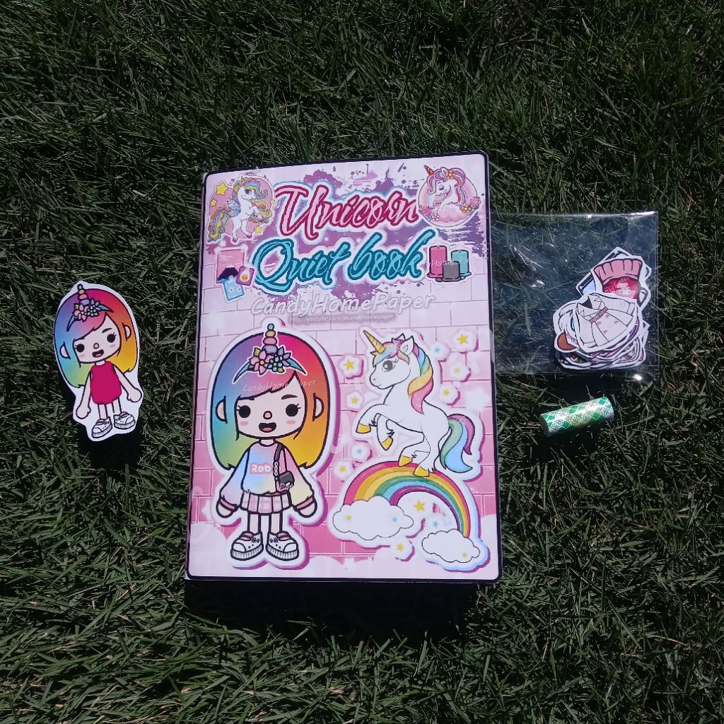 UNICORN MINI BUKU TOCA BOCA MURAH QUIET BOOK PAPER BOOK HOUSE DOLL MAINAN MERANGKAI ANAK TK SD - DIY