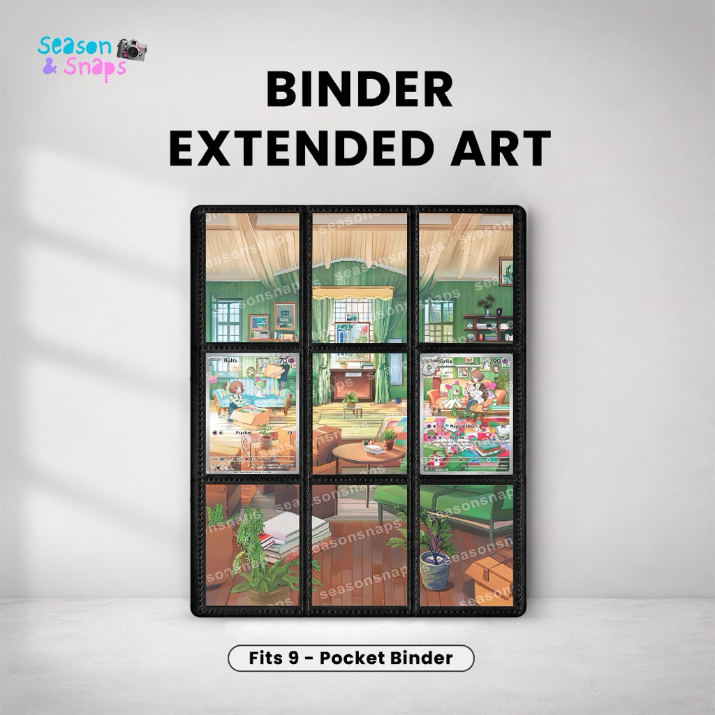 SEASONSNAPS Pokemon TCG Extended Art Binder - Ralts AR and Kirlia AR (Scarlet & Violet)