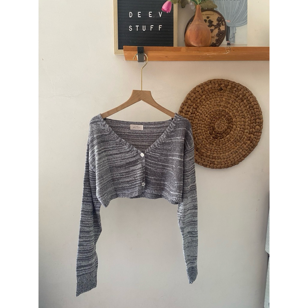 CARDIGAN BASIC CROP PASTEL BY MYMYT