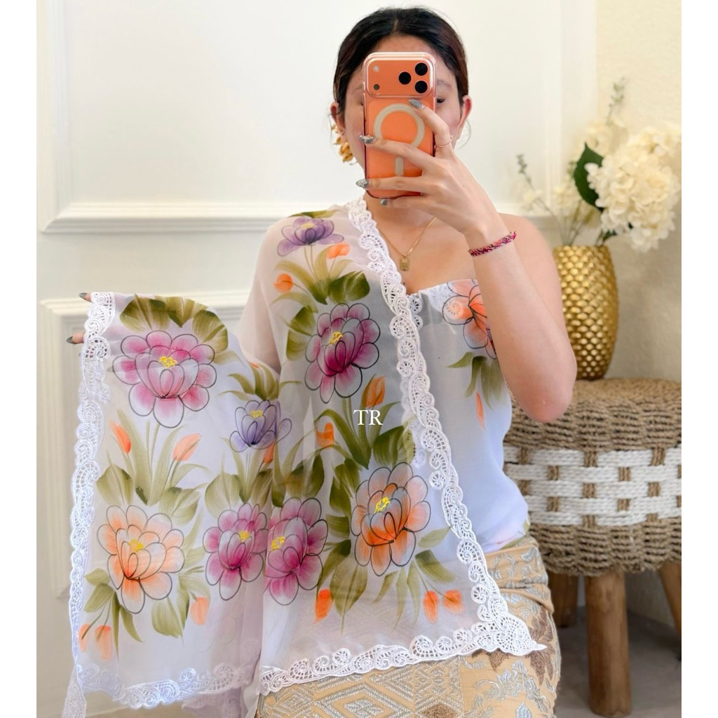 KAIN KEBAYA LUKIS 3D//KAIN KEBAYA LUKIS SIFON CREPE