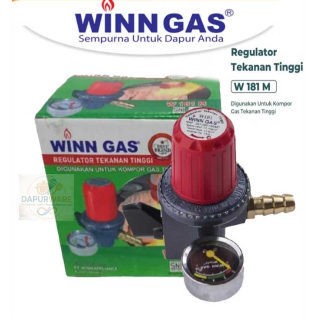 Winn Gas W-181 M - regulator winn 181m - Regulator tekanan tinggi winn 181meter - Regulator kompor j