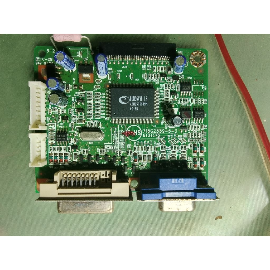 MAINBOARD MONITOR MODEL HP L1750 COPOTAN ( GAMBLING ) BARANG SESUAI DI GAMBAR
