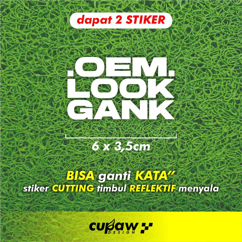 stiker oem look gank style cutting transparan