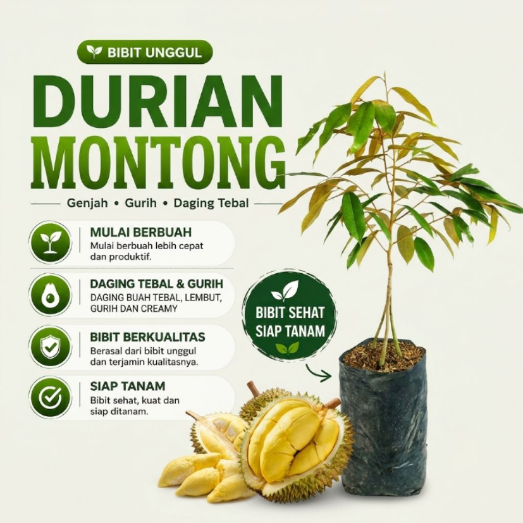 Bibit Durian Montong Jumbo Super Unggul