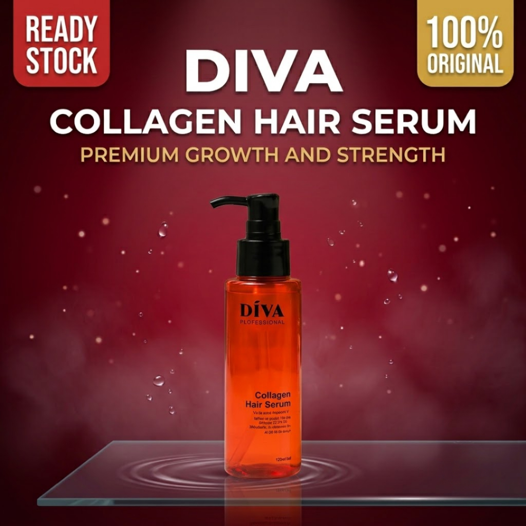 DIVA Collagen Hair Serum / Serum Rambut Collagen Memperbaiki Rambut Rusak Kering Bercabang & Rontok