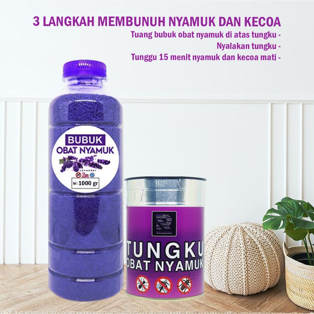 BUBUK 1KG TUNGKU Paket Bubuk Pasir Ajaib 1KG dan Tungku Pemanas 30Watt Pengusir Nyamuk Organik