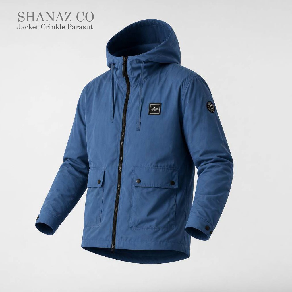 Jacket Parasut Outoor Crinkle Pria Distro Keren