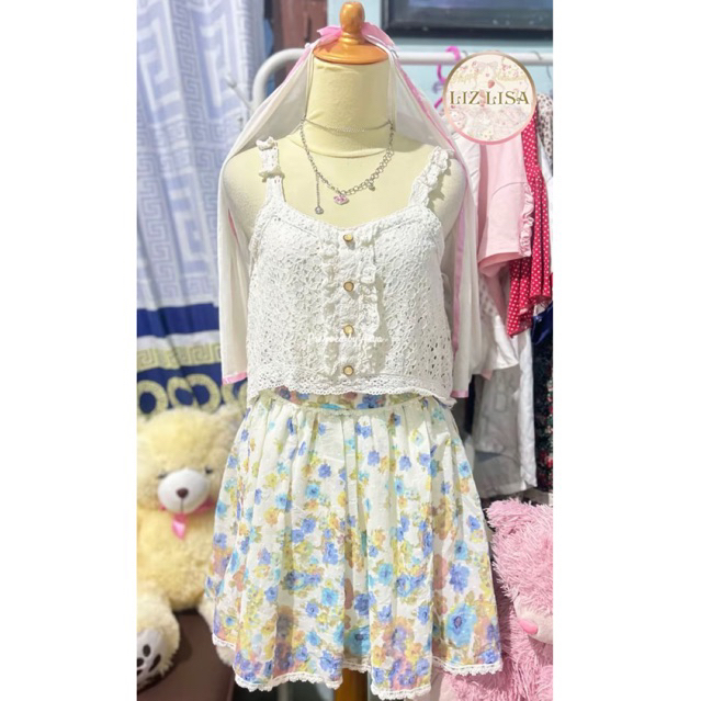 Liz Lisa Veztido Floral | Dress wanita | Overall OL Dress