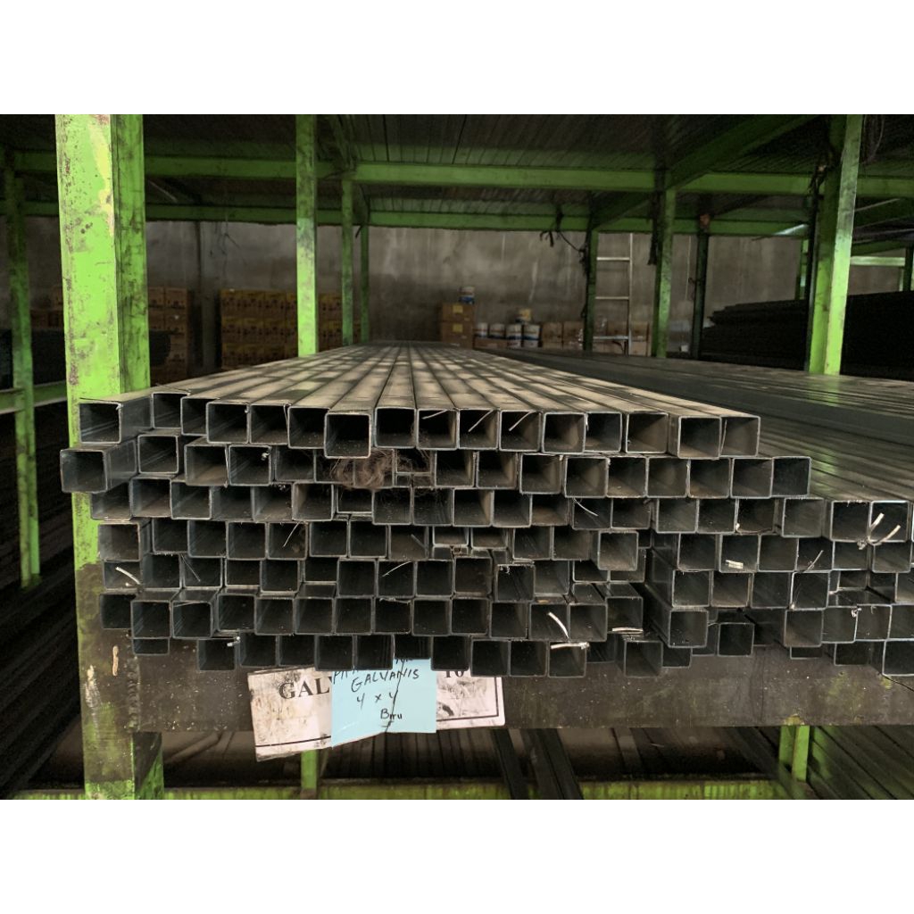 PIPA KOTAK GALVANIS 4X4 BIRU