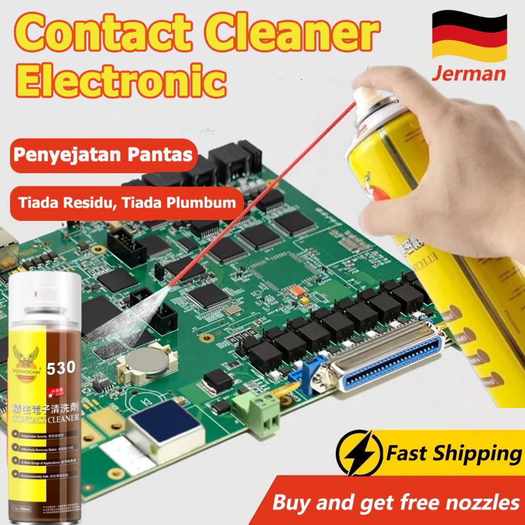 Contact cleaner elektronik  pembersih laptop pcb potensio komponen mainboard karat elektronik sempro