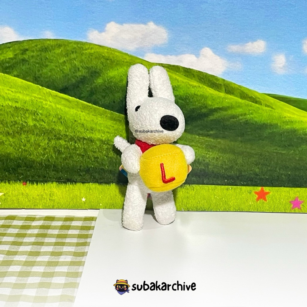 [subakarchive] Gantungan Kunci Boneka Gaspard Et Lisa Original Alphabet L Mascot Plush Keychain Ganc