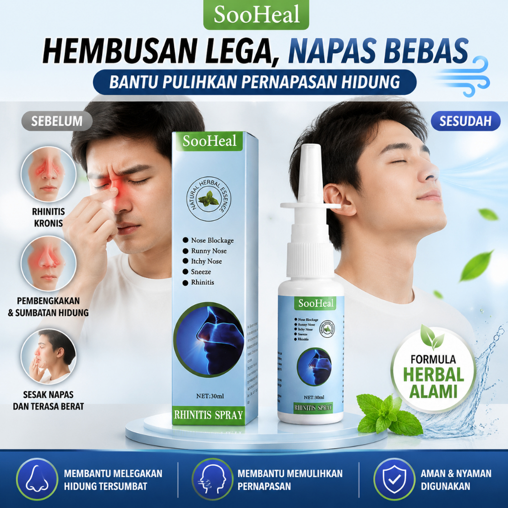 Nasal Spray,Sinusitis semprotan hidung,30ml,Semprotan legakan hidung untuk keluarga bebas iritasi
