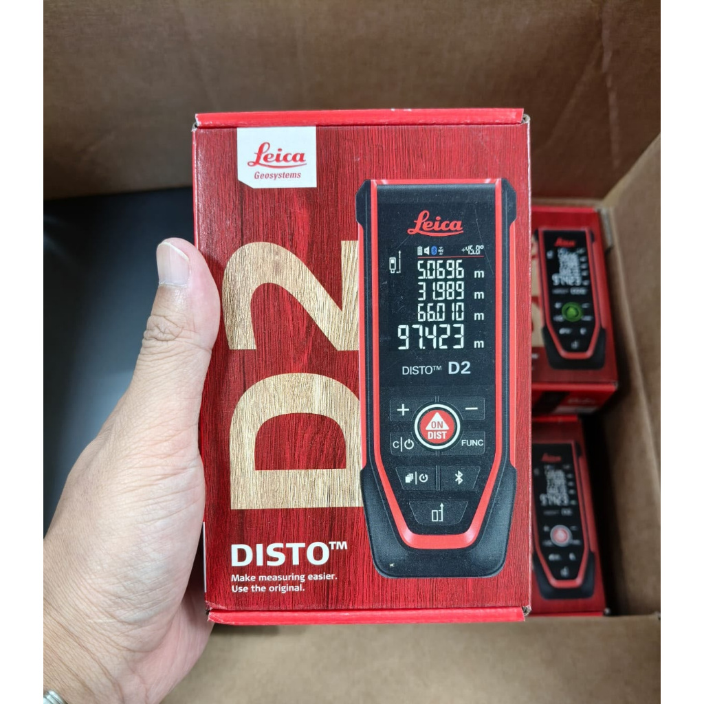 Laser Meter Leica Disto D2 - 100m - Original Bergaransi Leica Resmi - Laser Distance Meter Leica D2