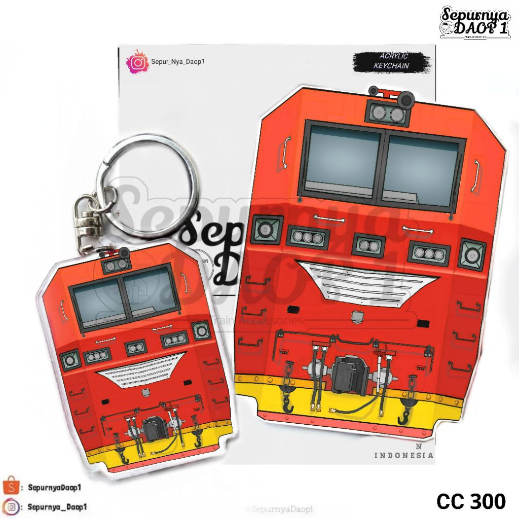 Gantungan Kunci & Stiker Lokomotif CC300