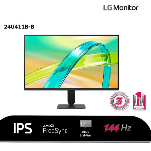 Monitor LED LG 24U411B-B FHD IPS 24 Inch 144Hz 1ms Freesync Gaming Monitor