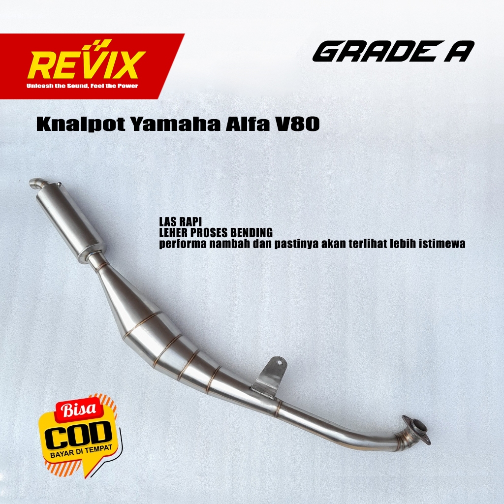 Knalpot Yamaha Alfa V80 Standar Racing Full Stainless / Knalpot Racing Yamaha Alfa V80/ Knalpot Alfa