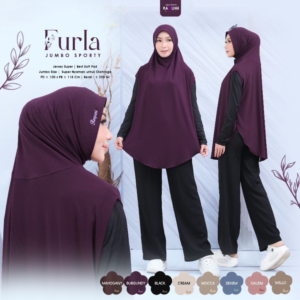 FURLA JUMBO HIJAB SPORTY ORI RAQUMI HIJAB