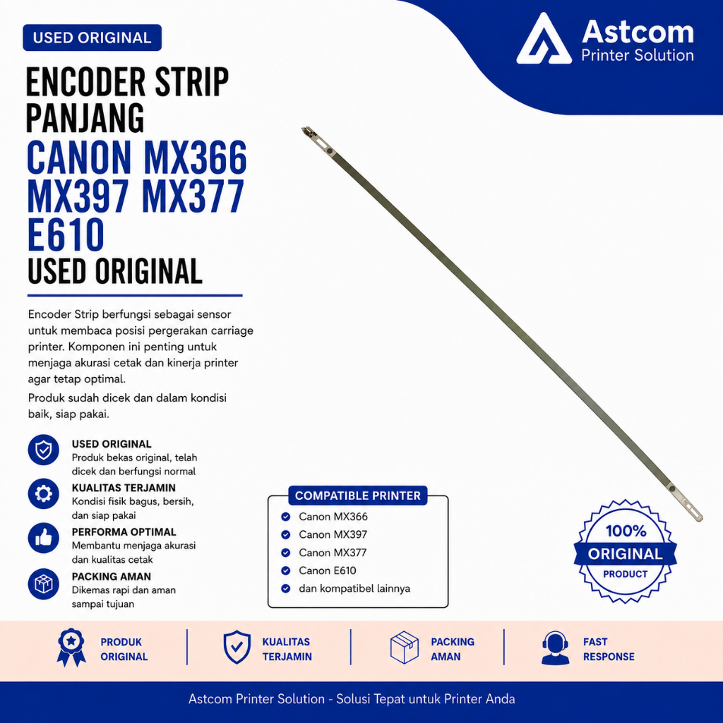Encoder Strip Panjang Canon MX366 MX397 MX377 E610 Sensor Carriage Printer Used Original