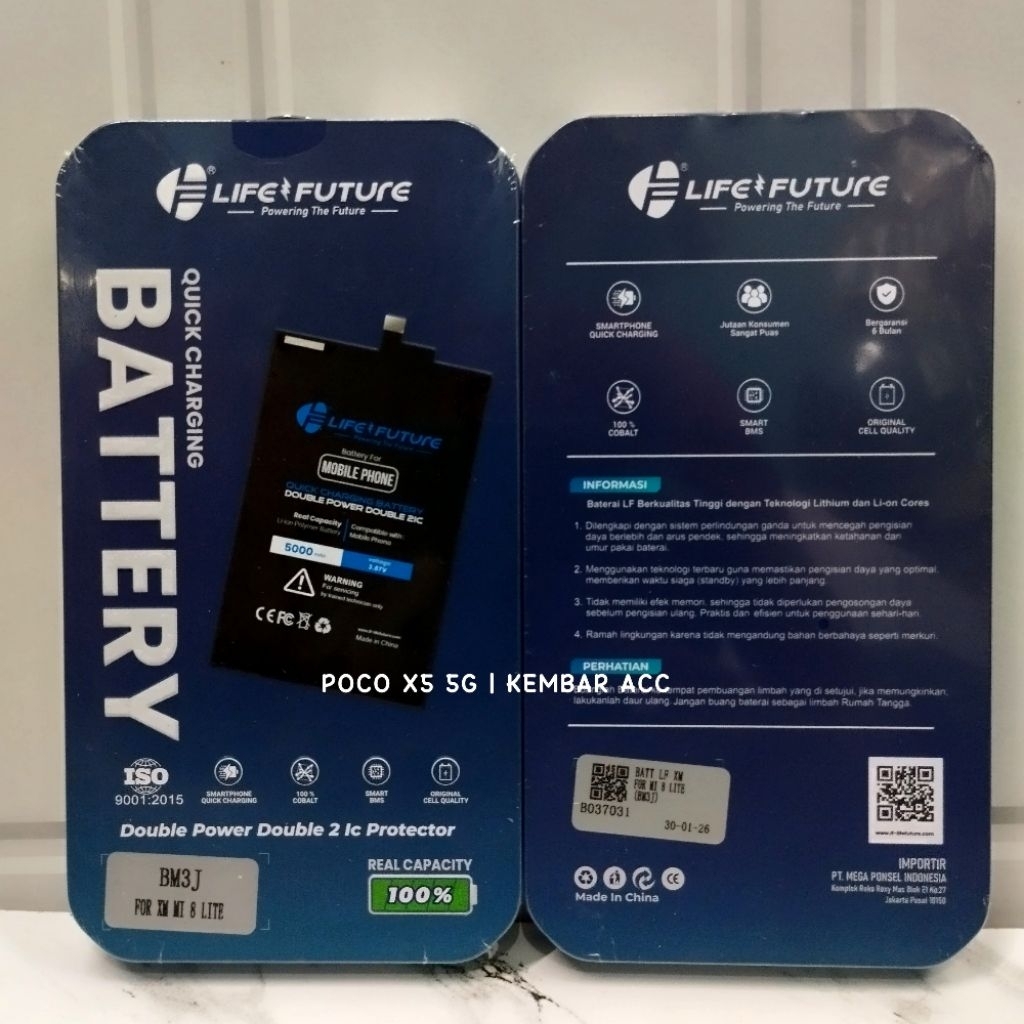 LF ~ Baterai BM3J/BM 3J Xiomi Mi 8 Lite/Mi8 Lite/baterai batre batrai Life future double Power