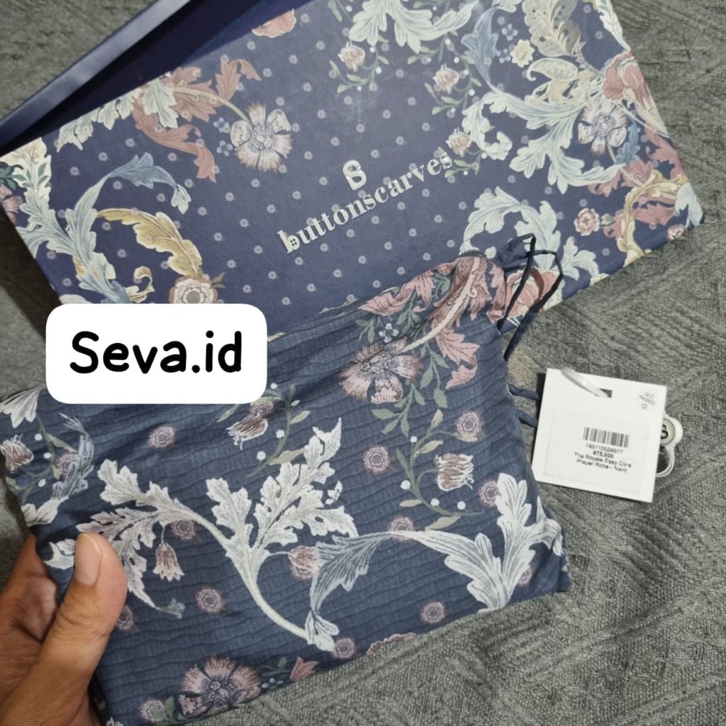Buttonscarves Royale Prayer Robe Mukena Travel Buttonscarves Royale Lengkap dengan Box